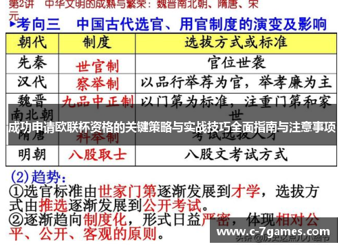 成功申请欧联杯资格的关键策略与实战技巧全面指南与注意事项